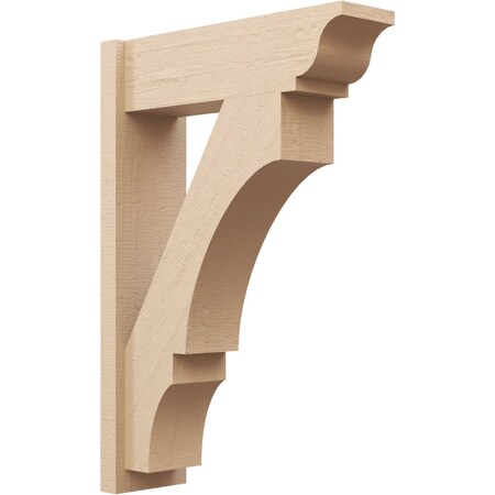 Ekena Millwork 8-in W x 26-in D x 38-in H Balboa Trad Rough Cedar Woodgrain TimberThane Outlooker, Primed Tan OUTUR080X26X38BOA04RCPR